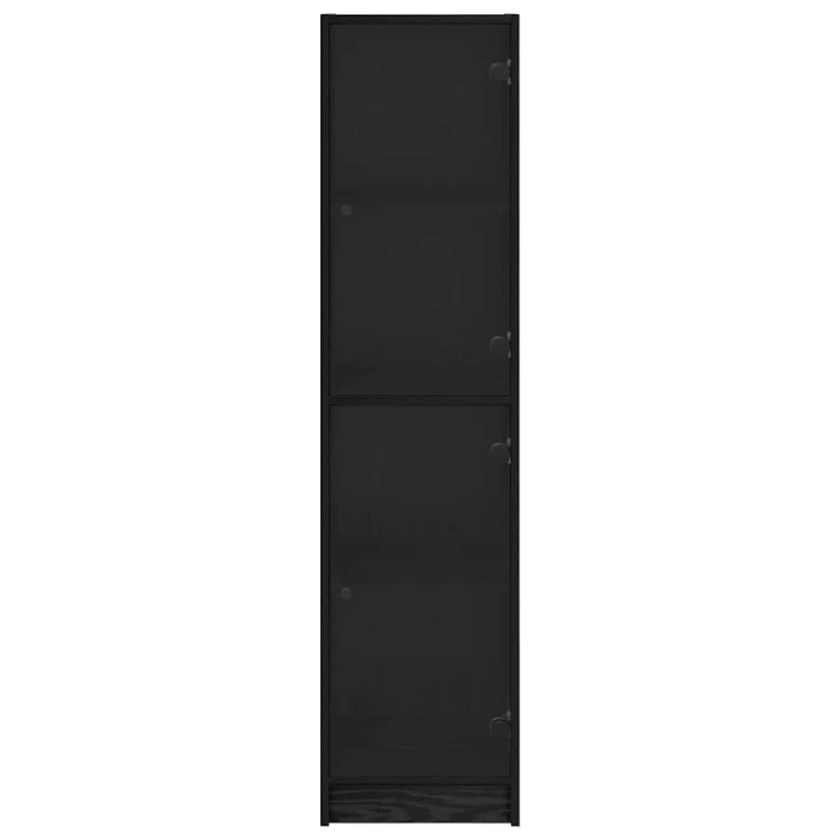 vidaXL Highboard Μαύρη Οξυά 35 x 37 x 142 εκ Επεξεργασμένο Ξύλο