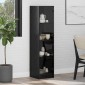 vidaXL Highboard Μαύρη Οξυά 35 x 37 x 142 εκ Επεξεργασμένο Ξύλο