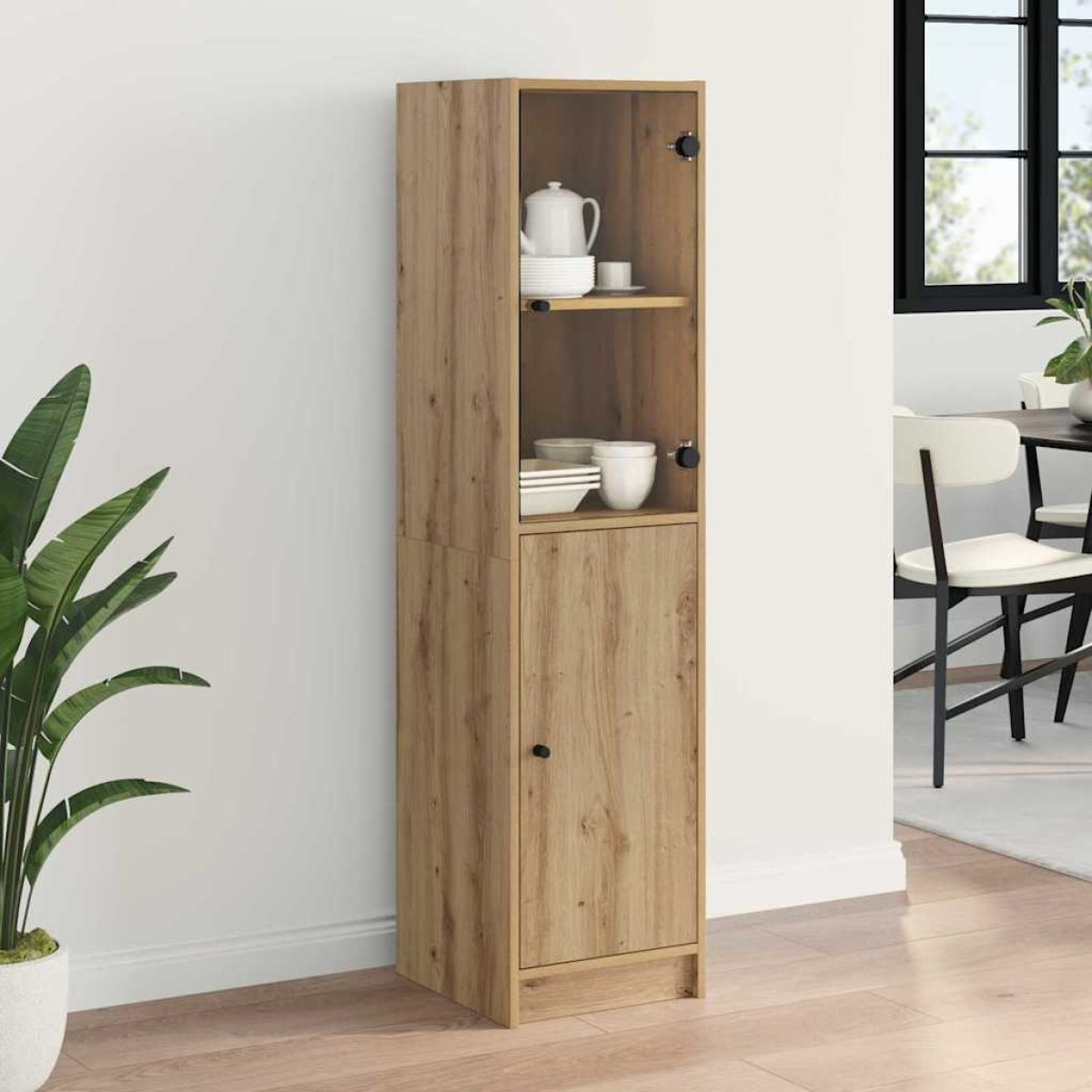 vidaXL Highboard Artisan Oak 35 x 37 x 142 εκ Επεξεργασμένο Ξύλο