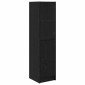 vidaXL Highboard Μαύρη Οξυά 35 x 37 x 142 εκ Επεξεργασμένο Ξύλο