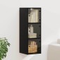 vidaXL Ντουλάπα Τοίχου 35 x 37 x 102 εκ. Επεξεργασμένο Ξύλο Μαύρη Οξυά
