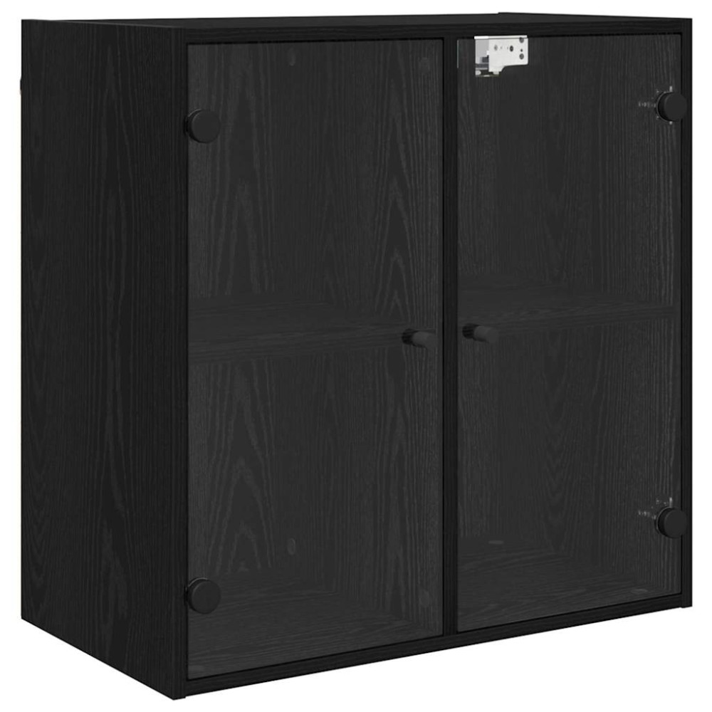 vidaXL Ντουλάπα Τοίχου 68 x 37 x 68,5 εκ Επεξεργασμένο Ξύλο Μαύρη Οξυά