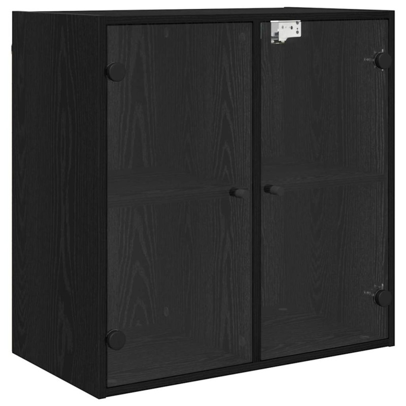 vidaXL Ντουλάπα Τοίχου 68 x 37 x 68,5 εκ Επεξεργασμένο Ξύλο Μαύρη Οξυά