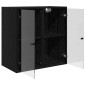 vidaXL Ντουλάπα Τοίχου 68 x 37 x 68,5 εκ Επεξεργασμένο Ξύλο Μαύρη Οξυά