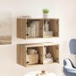 vidaXL Ντουλάπια Τοίχου 2 τμχ. 68 x 37 x 35 εκ Επεξεργασμένο Ξύλο