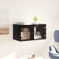 vidaXL Ντουλάπα Τοίχου 68 x 37 x 35 εκ Επεξεργασμένο Ξύλο Μαύρη Οξυά