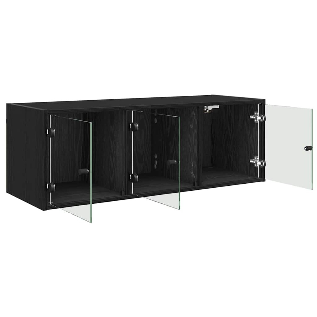 vidaXL Ντουλάπα Τοίχου 102 x 37 x 35 εκ Επεξεργασμένο Ξύλο Μαύρη Οξυά