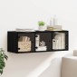 vidaXL Ντουλάπα Τοίχου 102 x 37 x 35 εκ Επεξεργασμένο Ξύλο Μαύρη Οξυά