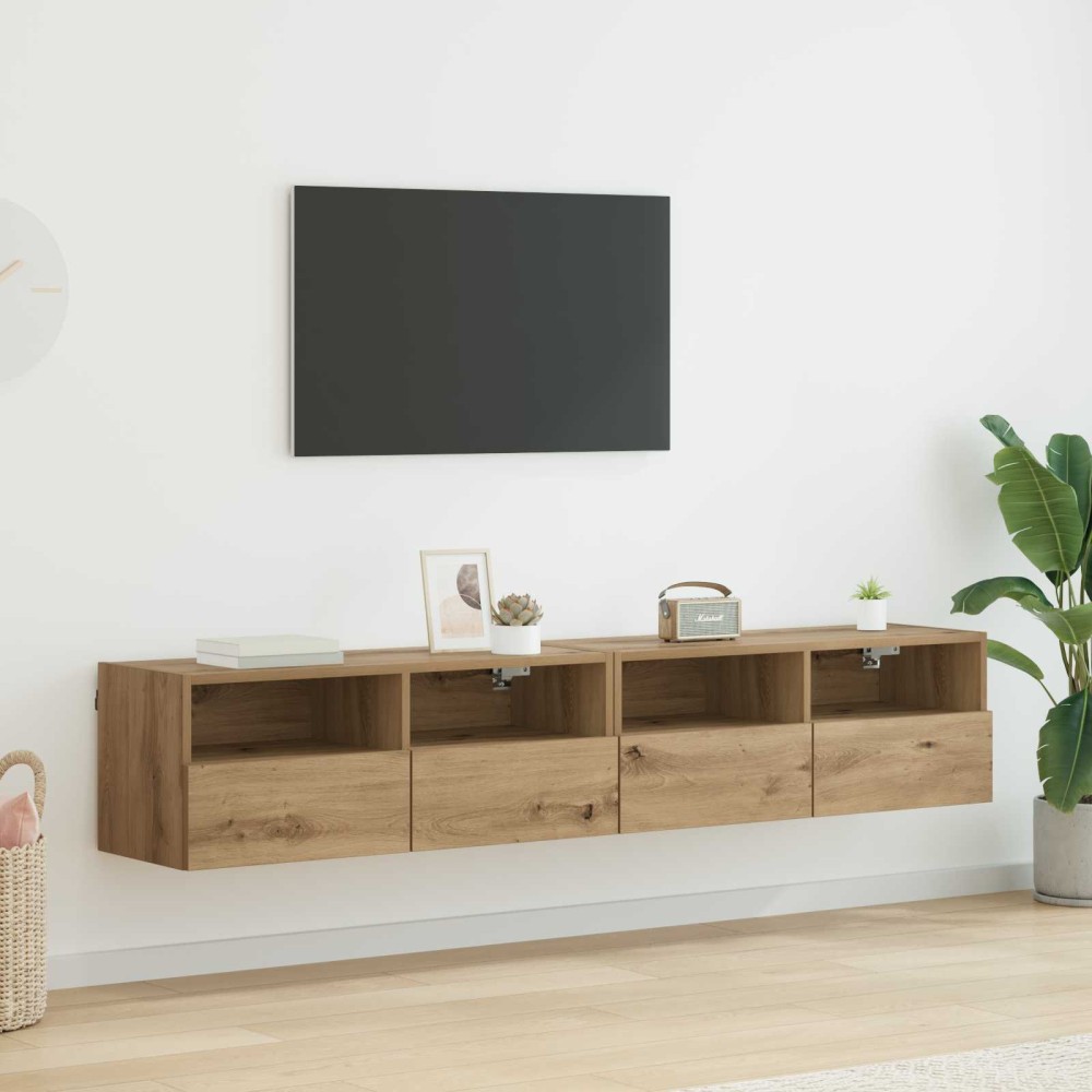 vidaXL Βάσεις τηλεόρασης 2 τμχ. Artisan Oak Επεξεργασμένο Ξύλο