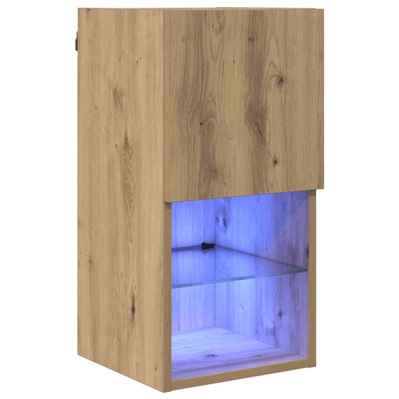 vidaXL Κρεμαστός θρανίο τηλεόρασης 30,5 x 30 x 60 εκ. Artisan Oak
