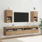 vidaXL Τοίχου ντουλάπες τηλεόρασης 2 τμχ. Artisan Oak