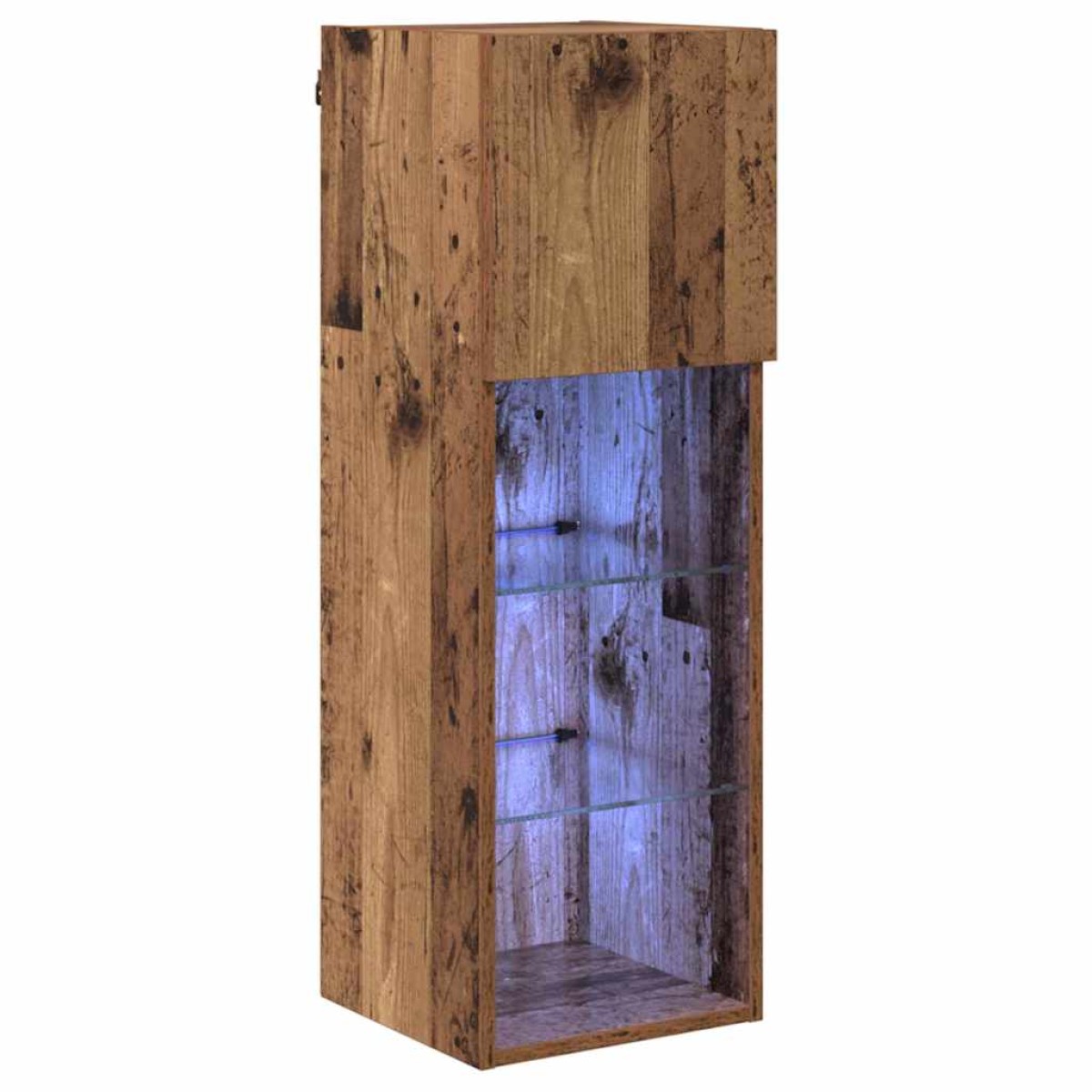 vidaXL Κρεμαστός θρανίο τηλεόρασης 30,5 x 30 x 90 cm Παλιό ξύλο