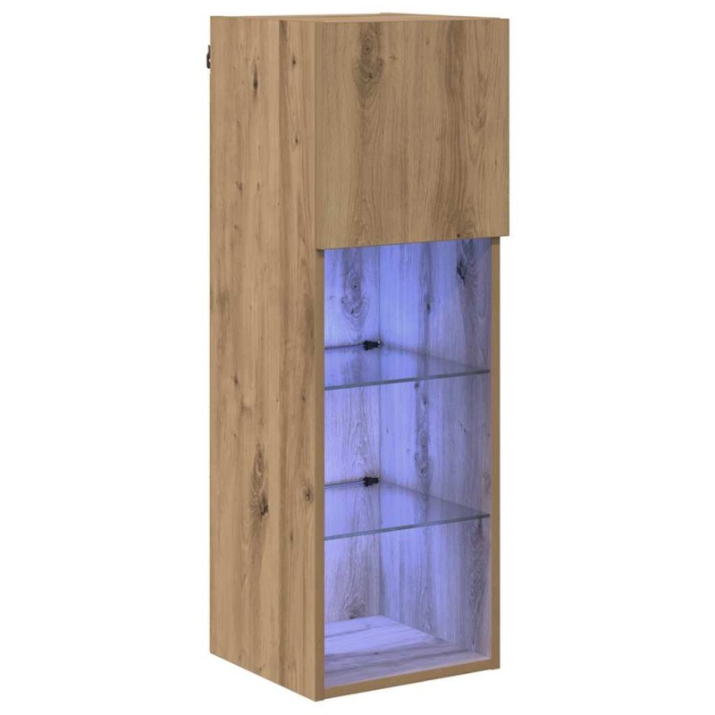 vidaXL Κρεμαστός θρανίο τηλεόρασης 30,5 x 30 x 90 cm Artisan Oak