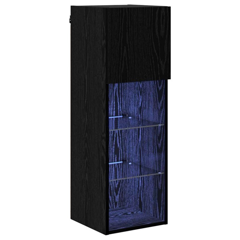 vidaXL Κρεμαστός θρανίο τηλεόρασης 30,5 x 30 x 90 cm Μαύρη Οξυά