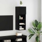 vidaXL Κρεμαστός θρανίο τηλεόρασης 30,5 x 30 x 90 cm Μαύρη Οξυά
