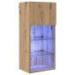 vidaXL Κρεμαστός θρανίο τηλεόρασης 40,5 x 30 x 90 εκ Artisan Oak