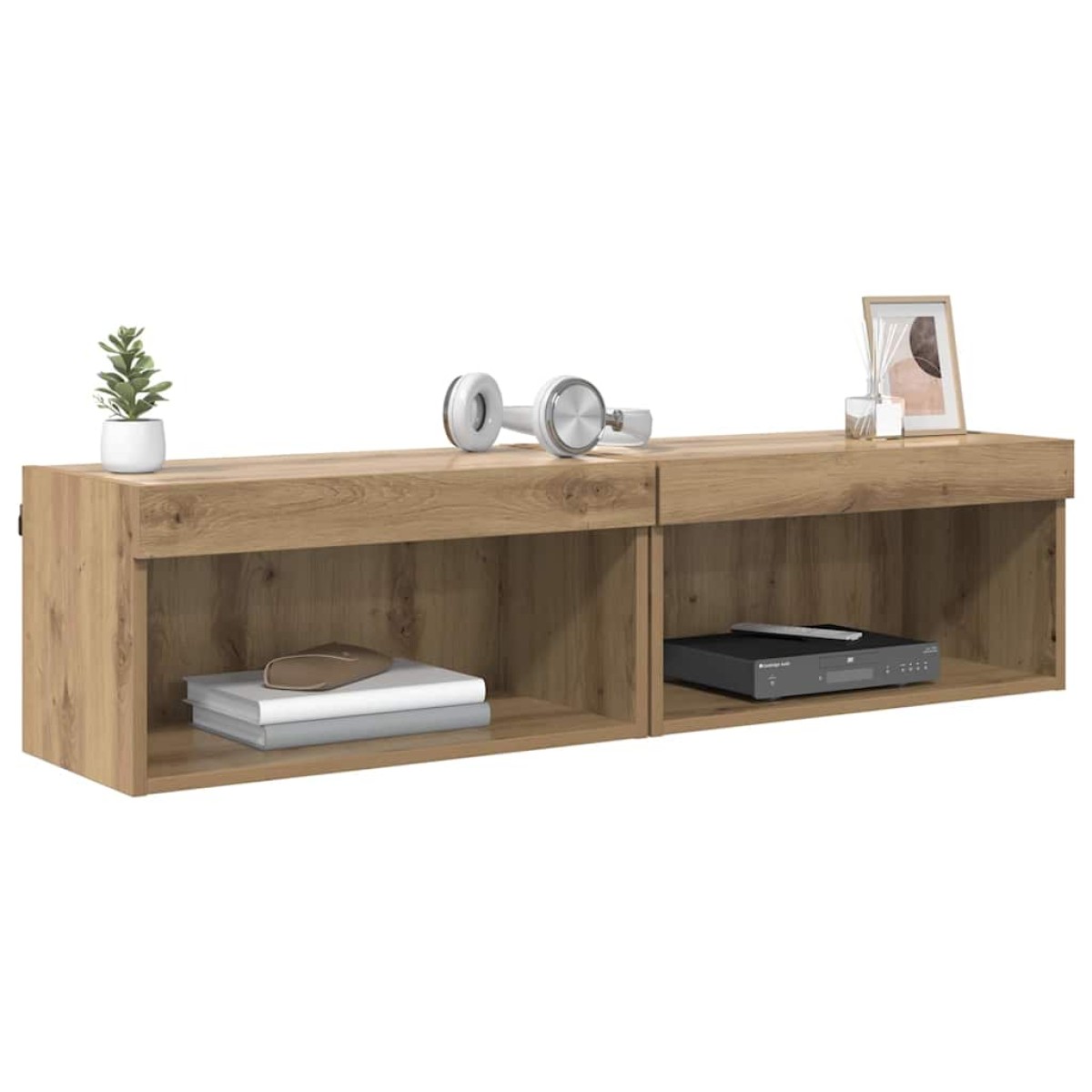 vidaXL Σετ επίπλου τηλεόρασης 2 τμχ. Artisan Oak Επεξεργασμένο Ξύλο