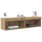 vidaXL Σετ επίπλου τηλεόρασης 2 τμχ. Artisan Oak Επεξεργασμένο Ξύλο