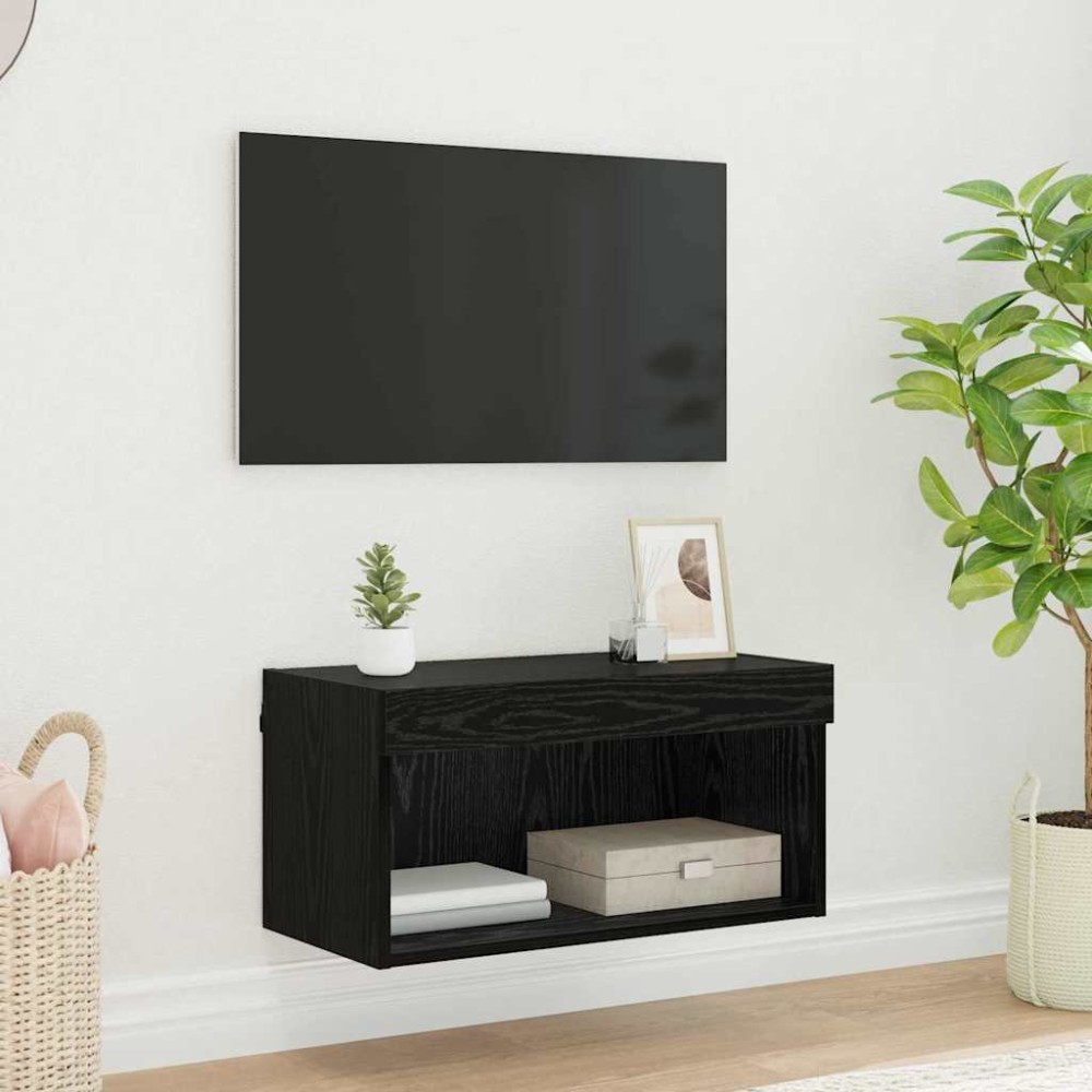 vidaXL Σετ επίπλου τηλεόρασης 60 x 30 x 30 cm Μαύρη Οξυά