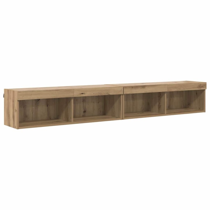 vidaXL Σετ επίπλου τηλεόρασης 2 τμχ. Artisan Oak Επεξεργασμένο Ξύλο