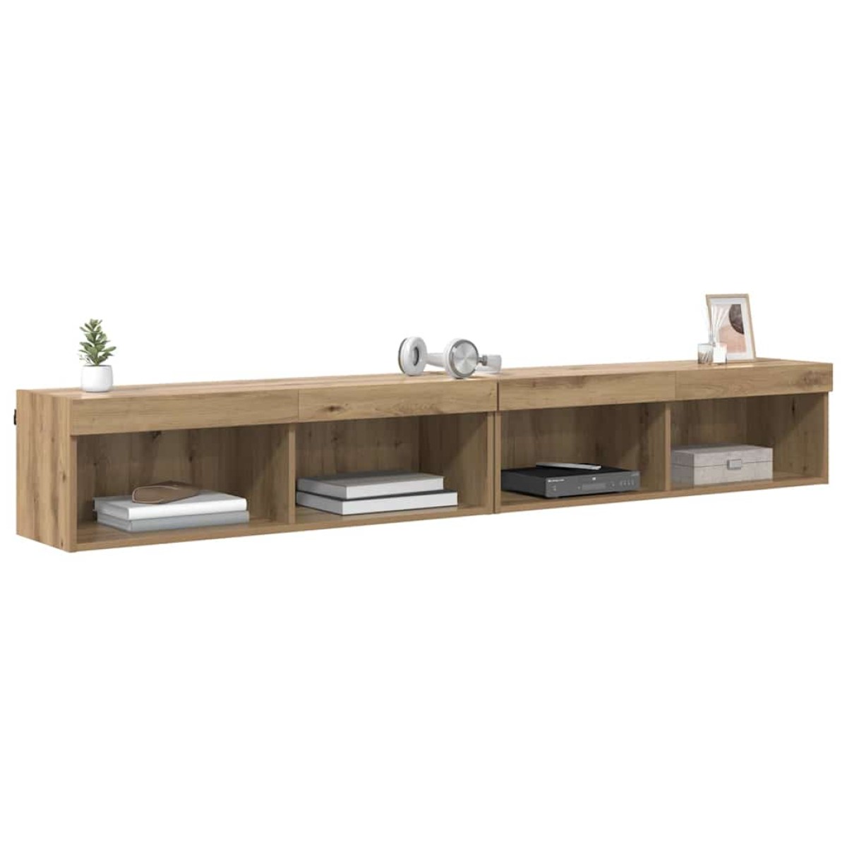 vidaXL Σετ επίπλου τηλεόρασης 2 τμχ. Artisan Oak Επεξεργασμένο Ξύλο
