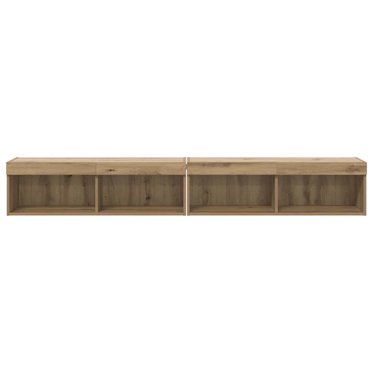 vidaXL Σετ επίπλου τηλεόρασης 2 τμχ. Artisan Oak Επεξεργασμένο Ξύλο