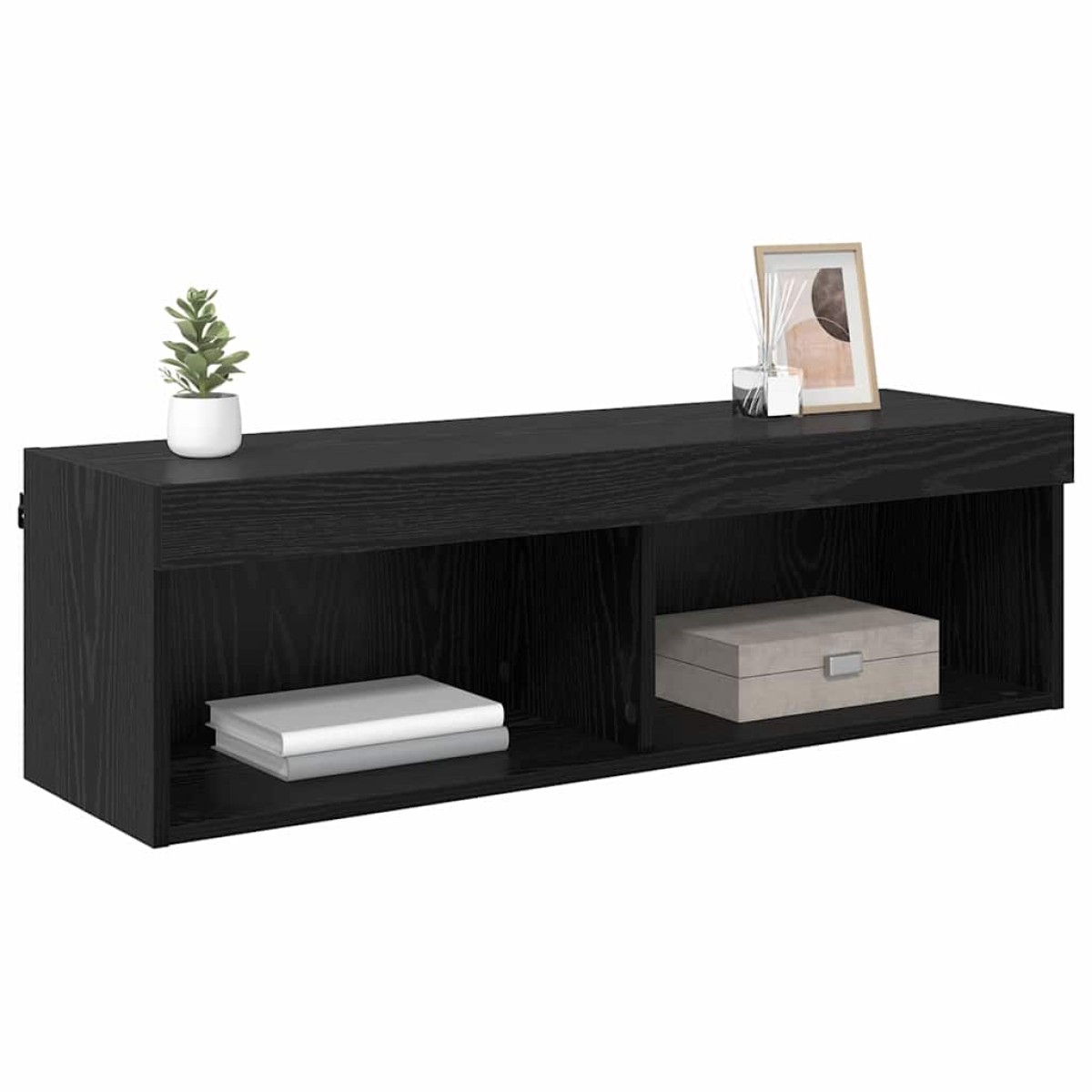 vidaXL Ντουλάπι Τηλεόρασης Τοίχου 100 x 30 x 30 cm Μαύρη Οξυά