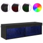 vidaXL Ντουλάπι Τηλεόρασης Τοίχου 100 x 30 x 30 cm Μαύρη Οξυά