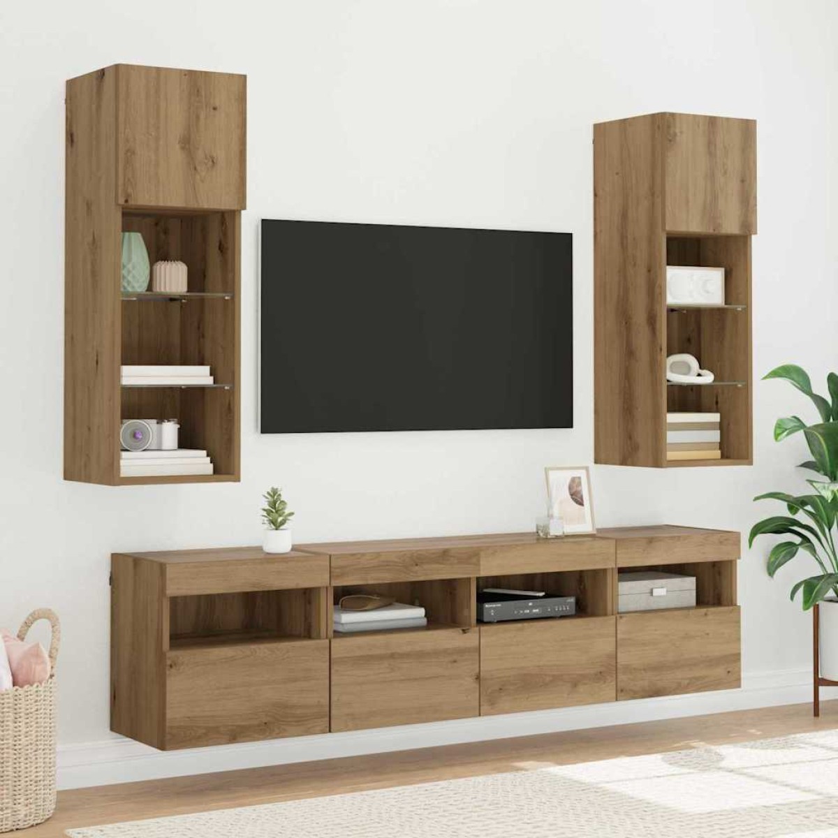 vidaXL Ντουλάπι Τηλεόρασης Τοίχου 40 x 30 x 40 εκ Artisan Oak