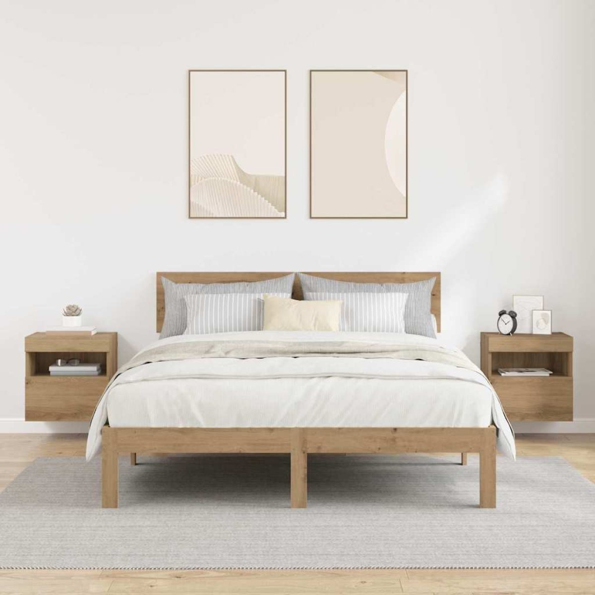 vidaXL Βάσεις τηλεόρασης 2 τμχ. Artisan Oak Επεξεργασμένο Ξύλο