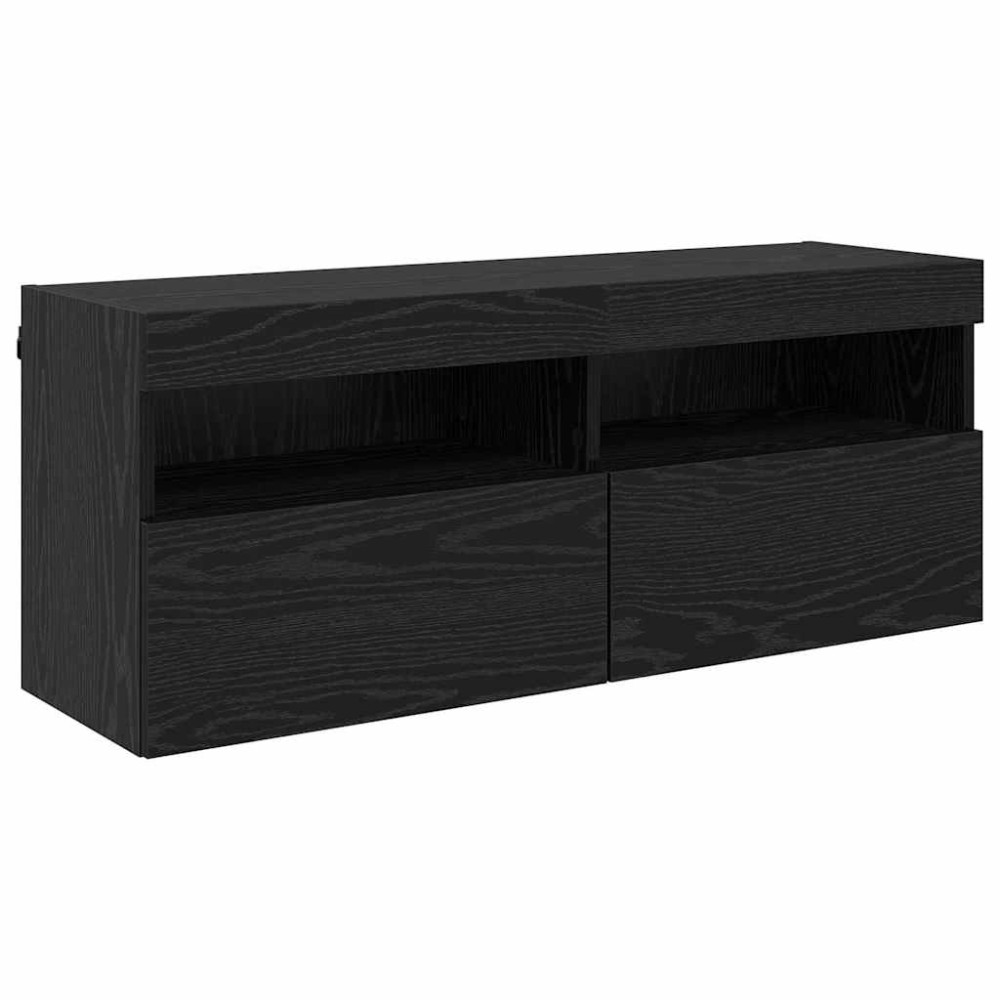 vidaXL Ντουλάπι Τηλεόρασης Τοίχου 100 x 30 x 40 εκ Μαύρη Οξυά