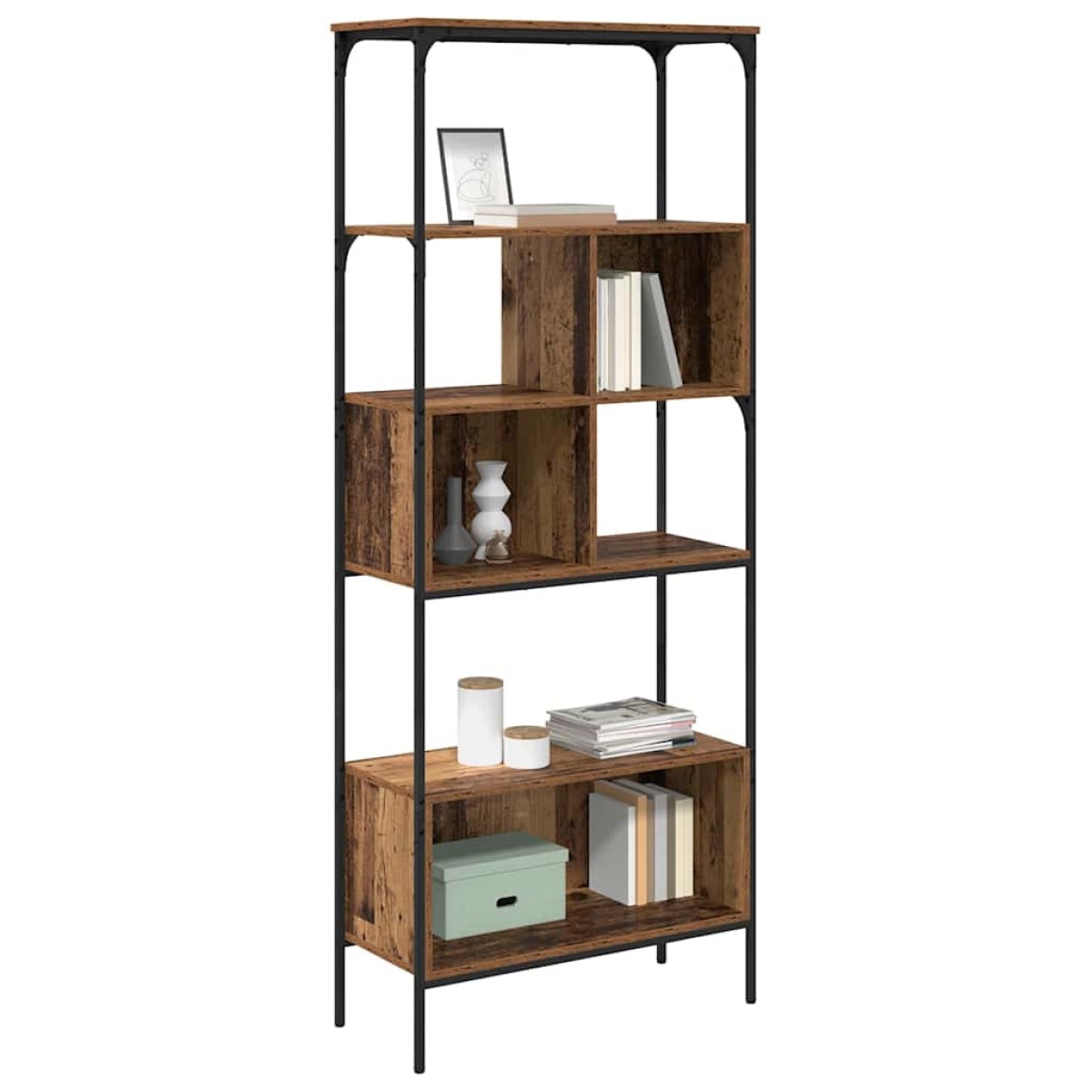 vidaXL Βιβλιοθήκη 7 επιπέδων 76 x 33 x 188,5 εκ Επεξεργασμένο Ξύλο
