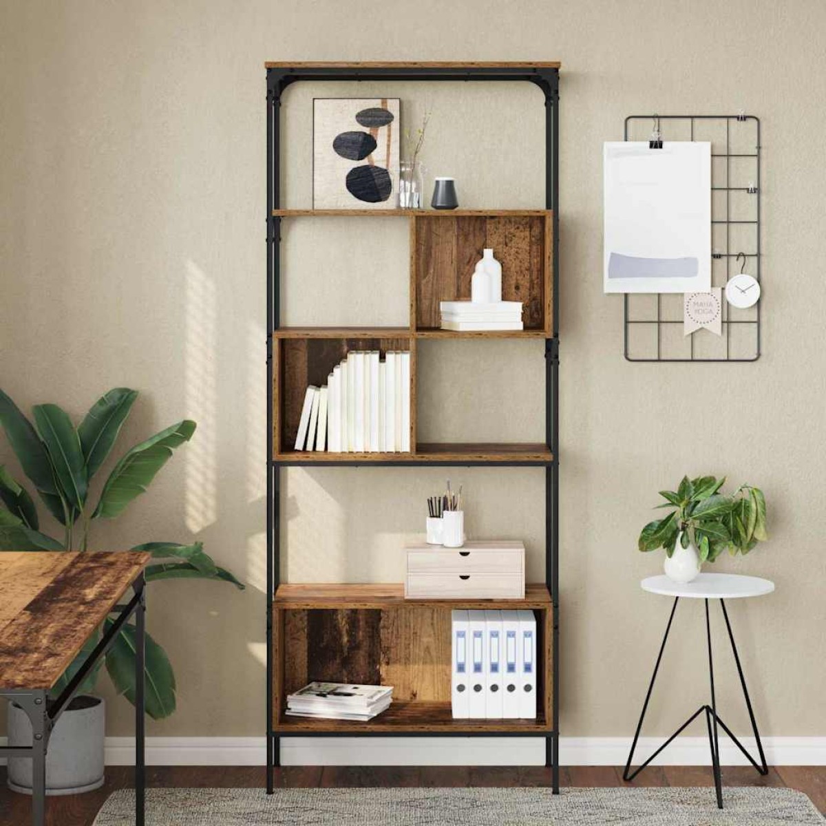 vidaXL Βιβλιοθήκη 7 επιπέδων 76 x 33 x 188,5 εκ Επεξεργασμένο Ξύλο