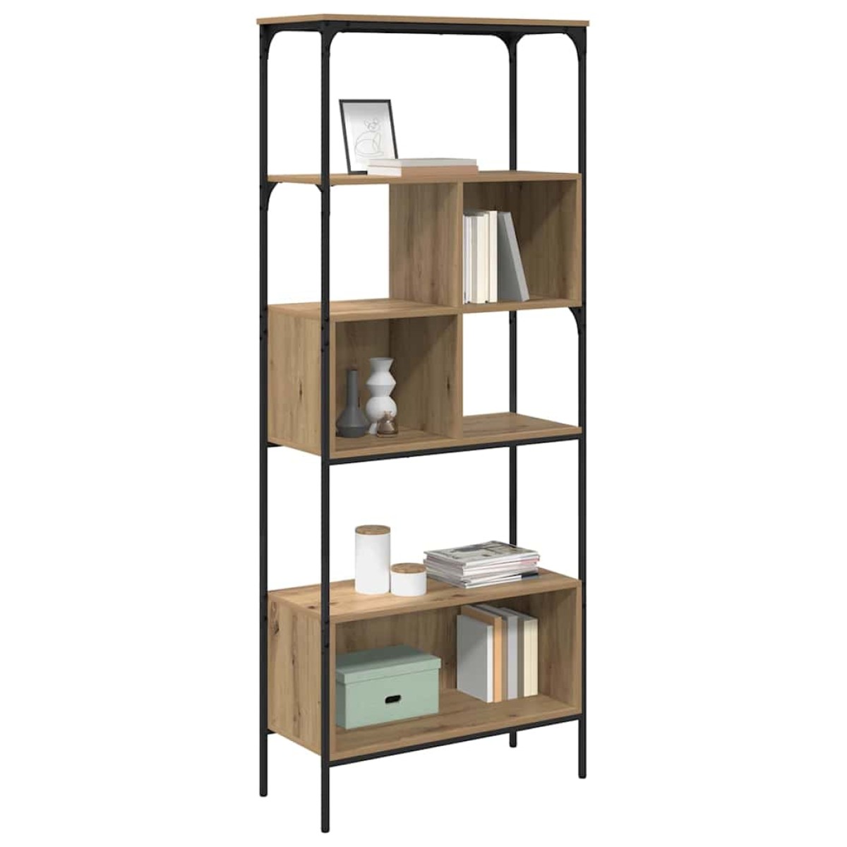 vidaXL Βιβλιοθήκη 7 επιπέδων 76 x 33 x 188,5 εκ Επεξεργασμένο Ξύλο