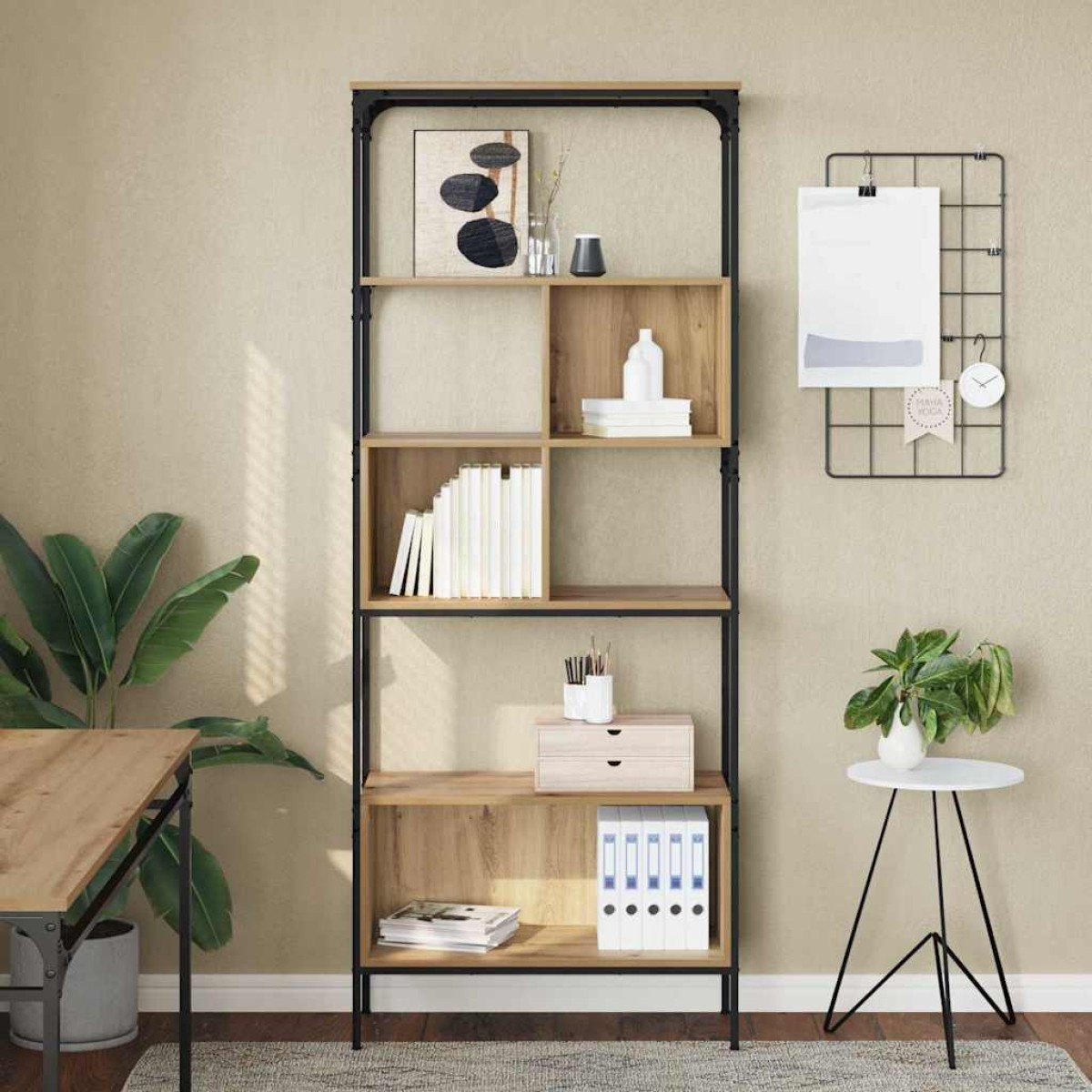 vidaXL Βιβλιοθήκη 7 επιπέδων 76 x 33 x 188,5 εκ Επεξεργασμένο Ξύλο