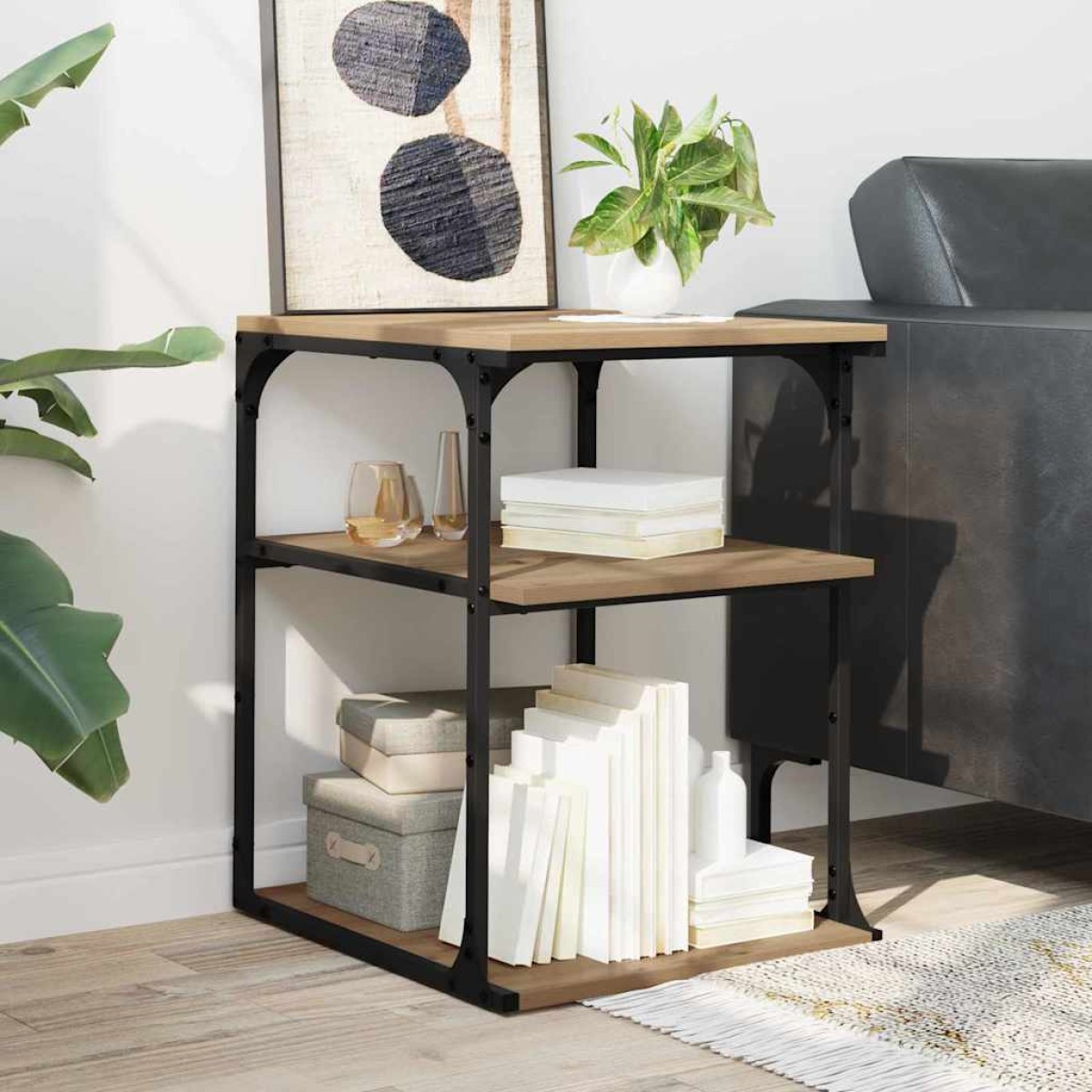 vidaXL Σταντ Εκτυπωτή Artisan Oak 43 x 48 x 64 εκ Επεξεργασμένο Ξύλο