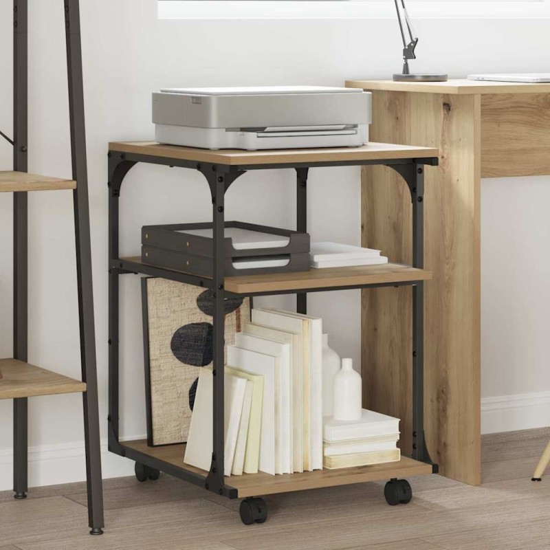 vidaXL Σταντ Εκτυπωτή Artisan Oak 43 x 48 x 64 εκ Επεξεργασμένο Ξύλο