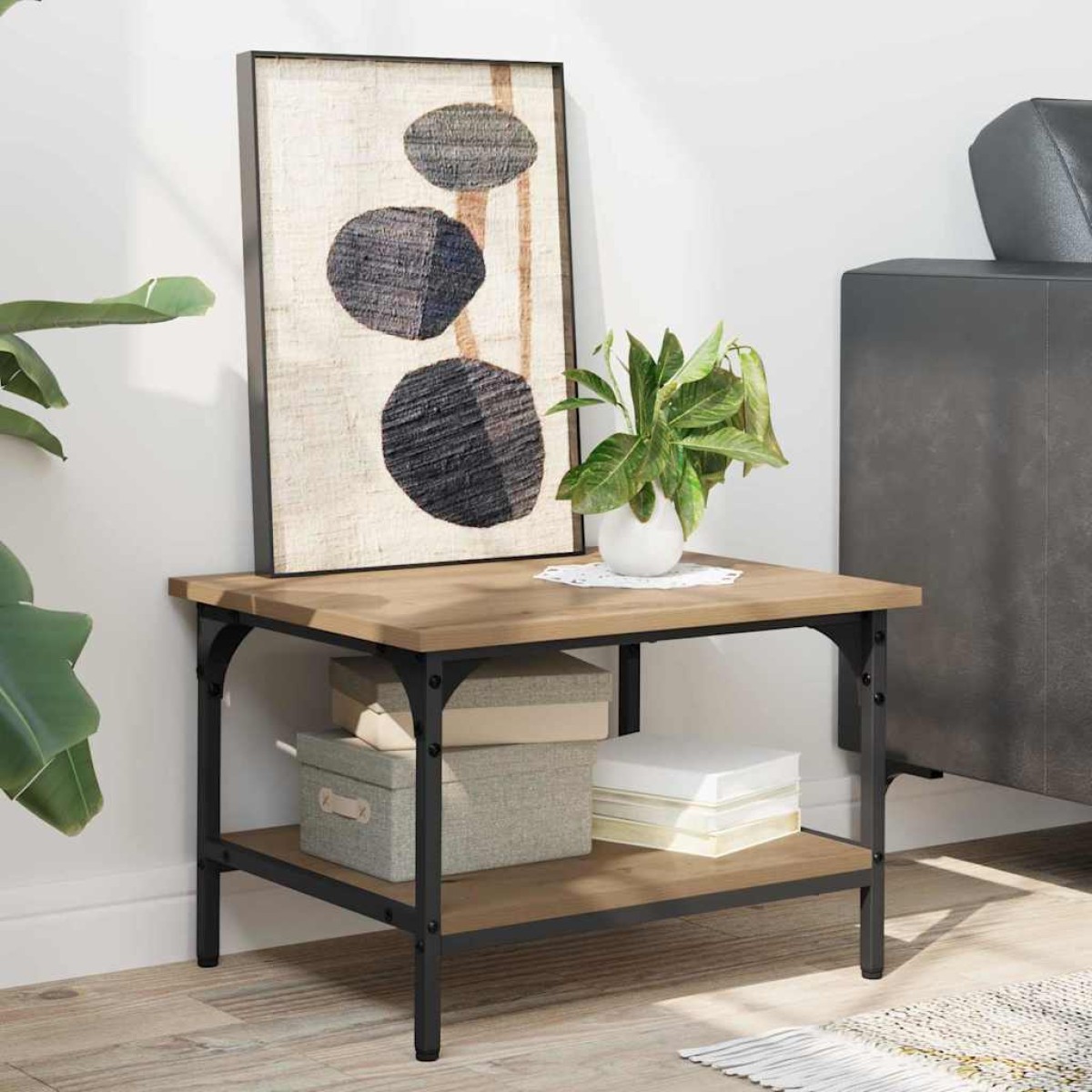 vidaXL Σταντ Εκτυπωτή Artisan Oak 50 x 40 x 38 cm Επεξεργασμένο Ξύλο