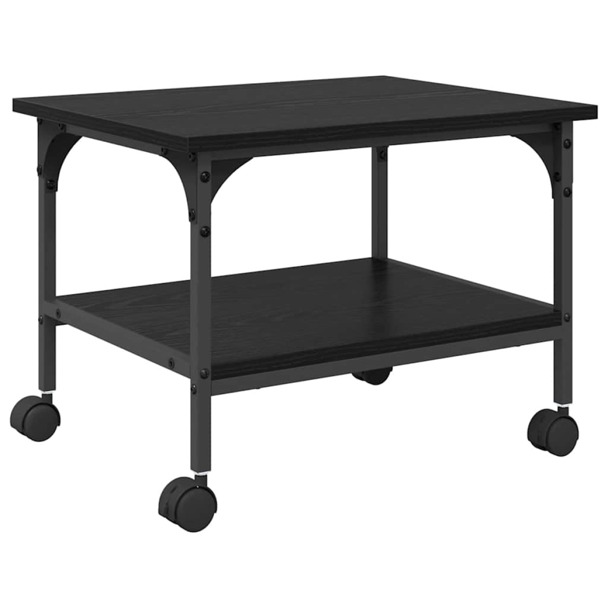 vidaXL Σταντ Εκτυπωτή Μαύρη Οξυά 50 x 40 x 38 cm Επεξεργασμένο Ξύλο