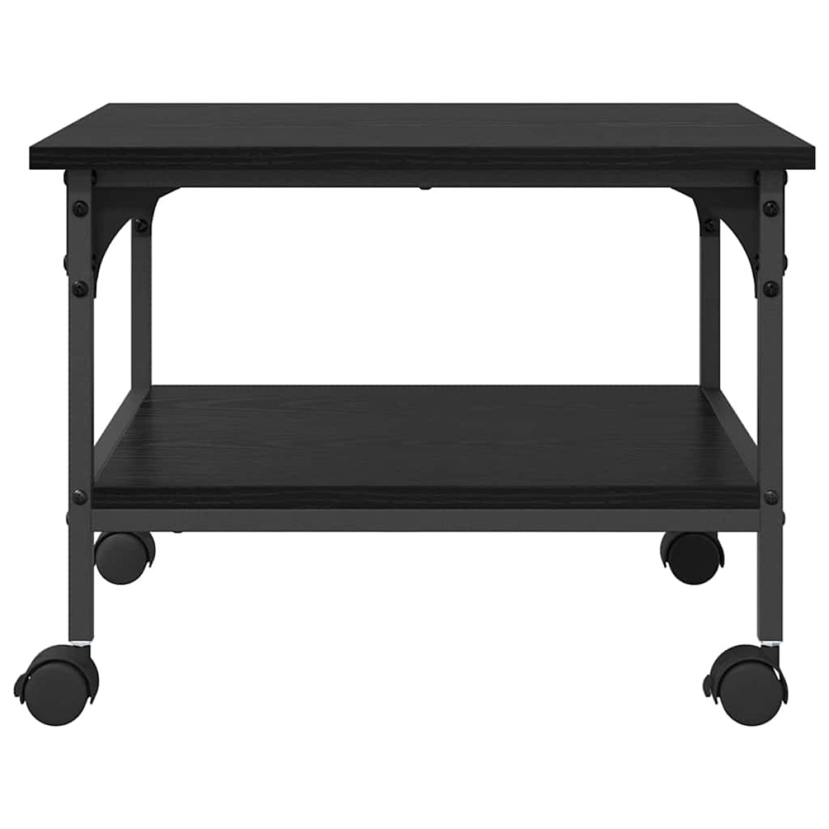 vidaXL Σταντ Εκτυπωτή Μαύρη Οξυά 50 x 40 x 38 cm Επεξεργασμένο Ξύλο