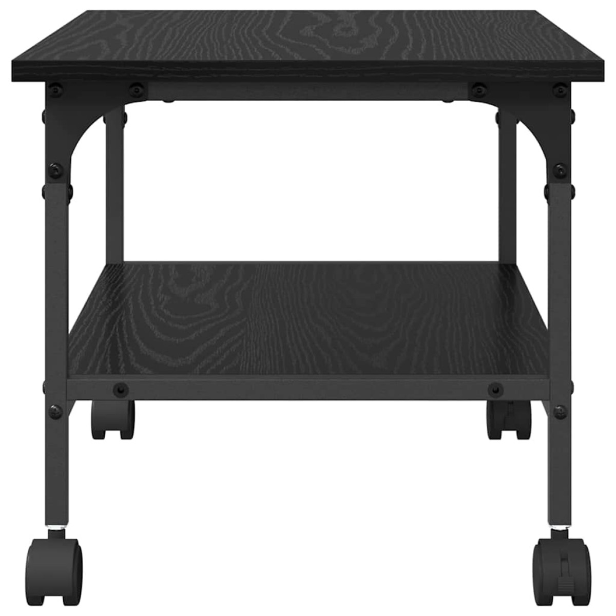 vidaXL Σταντ Εκτυπωτή Μαύρη Οξυά 50 x 40 x 38 cm Επεξεργασμένο Ξύλο