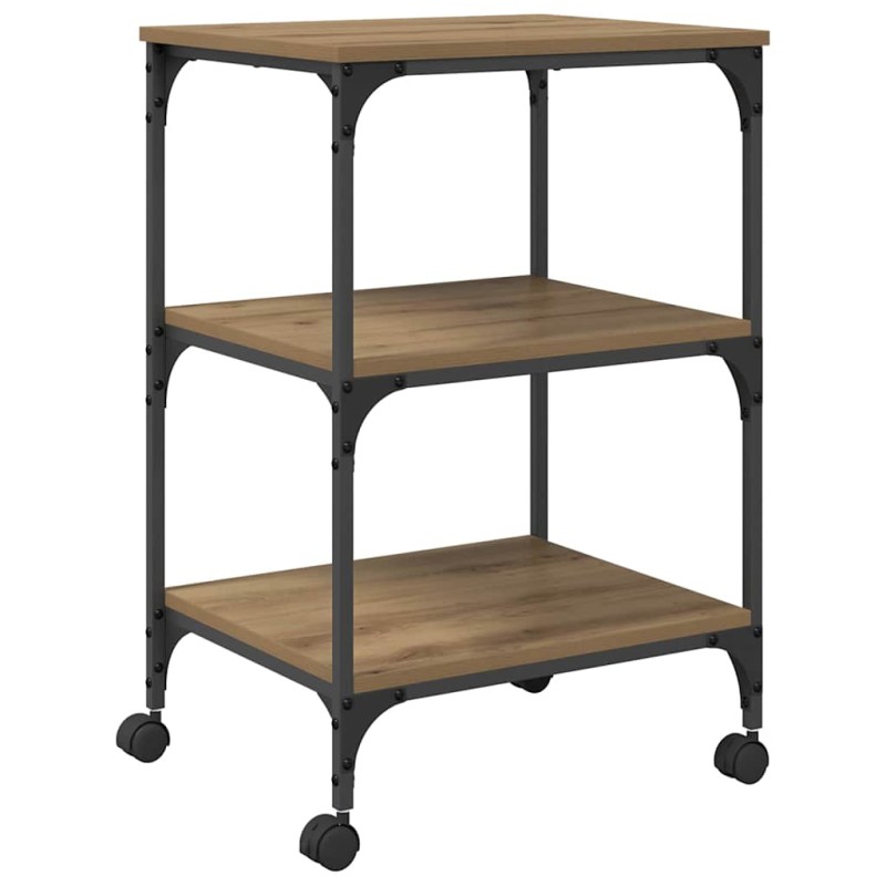 vidaXL Σταντ Εκτυπωτή Artisan Δρυς 50 x 41 x 75 εκ Επεξεργασμένο Ξύλο