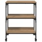 vidaXL Καρότσι Κουζίνας Artisan Oak 60 x 41 x 76 εκ.