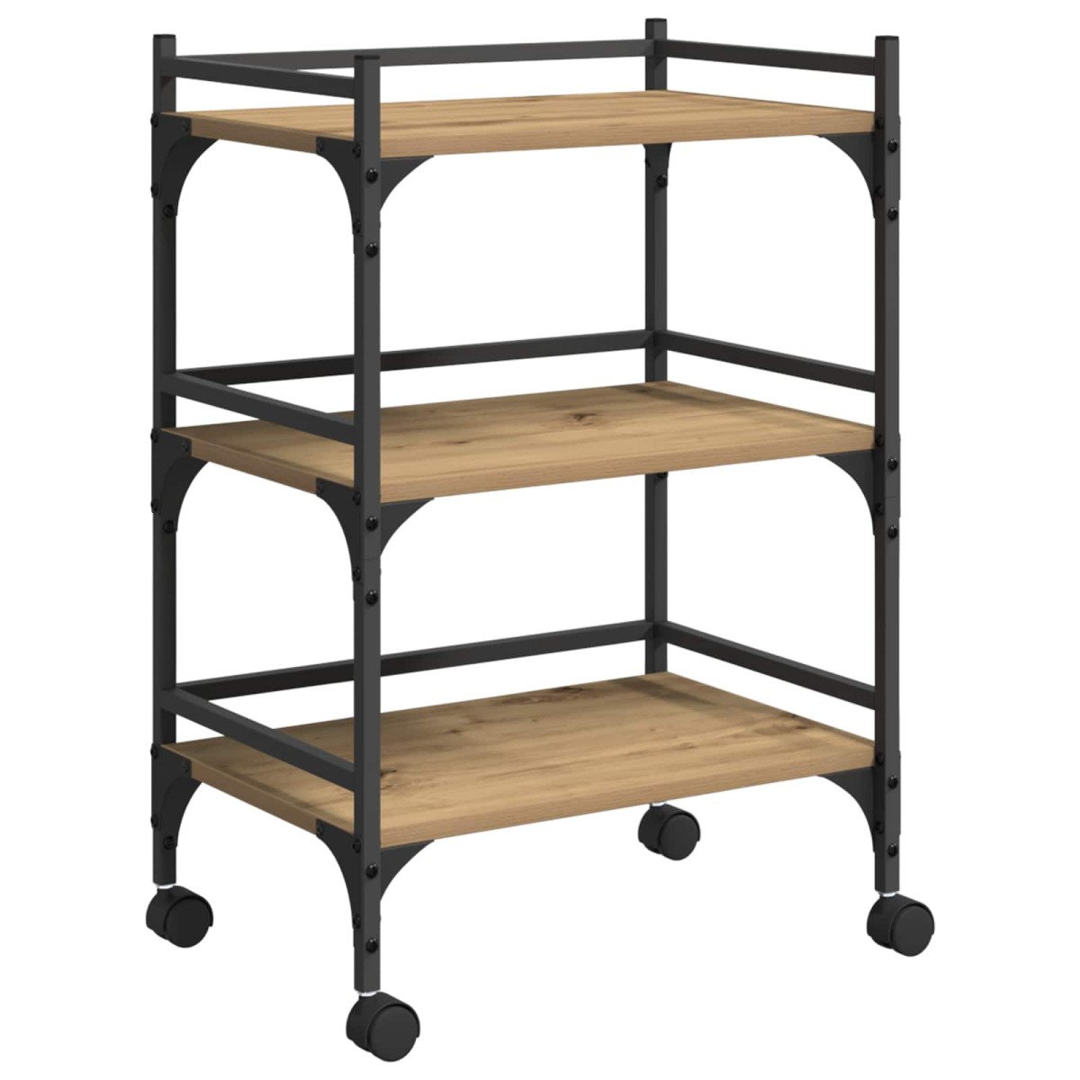 vidaXL Καρότσι Κουζίνας Artisan Oak 50 x 35 x 75.5 εκ