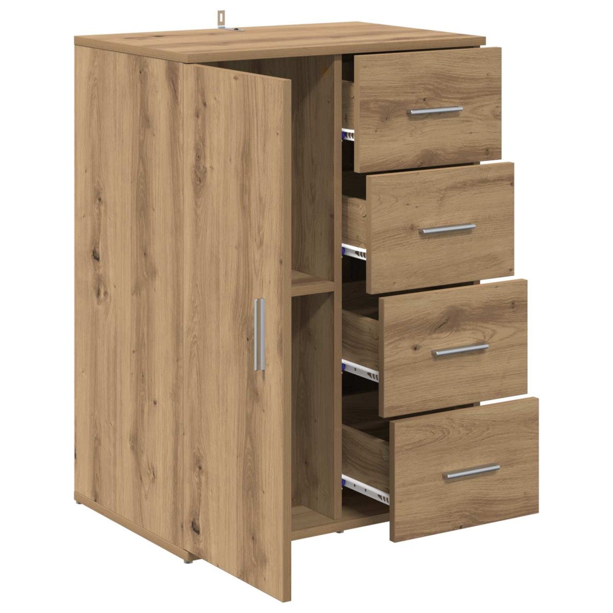 vidaXL Πλαϊνό γραφείο Artisan Oak 59 x 39 x 80 εκ. Επεξεργασμένο Ξύλο