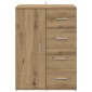 vidaXL Πλαϊνό γραφείο Artisan Oak 59 x 39 x 80 εκ. Επεξεργασμένο Ξύλο