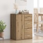 vidaXL Πλαϊνό γραφείο Artisan Oak 59 x 39 x 80 εκ. Επεξεργασμένο Ξύλο