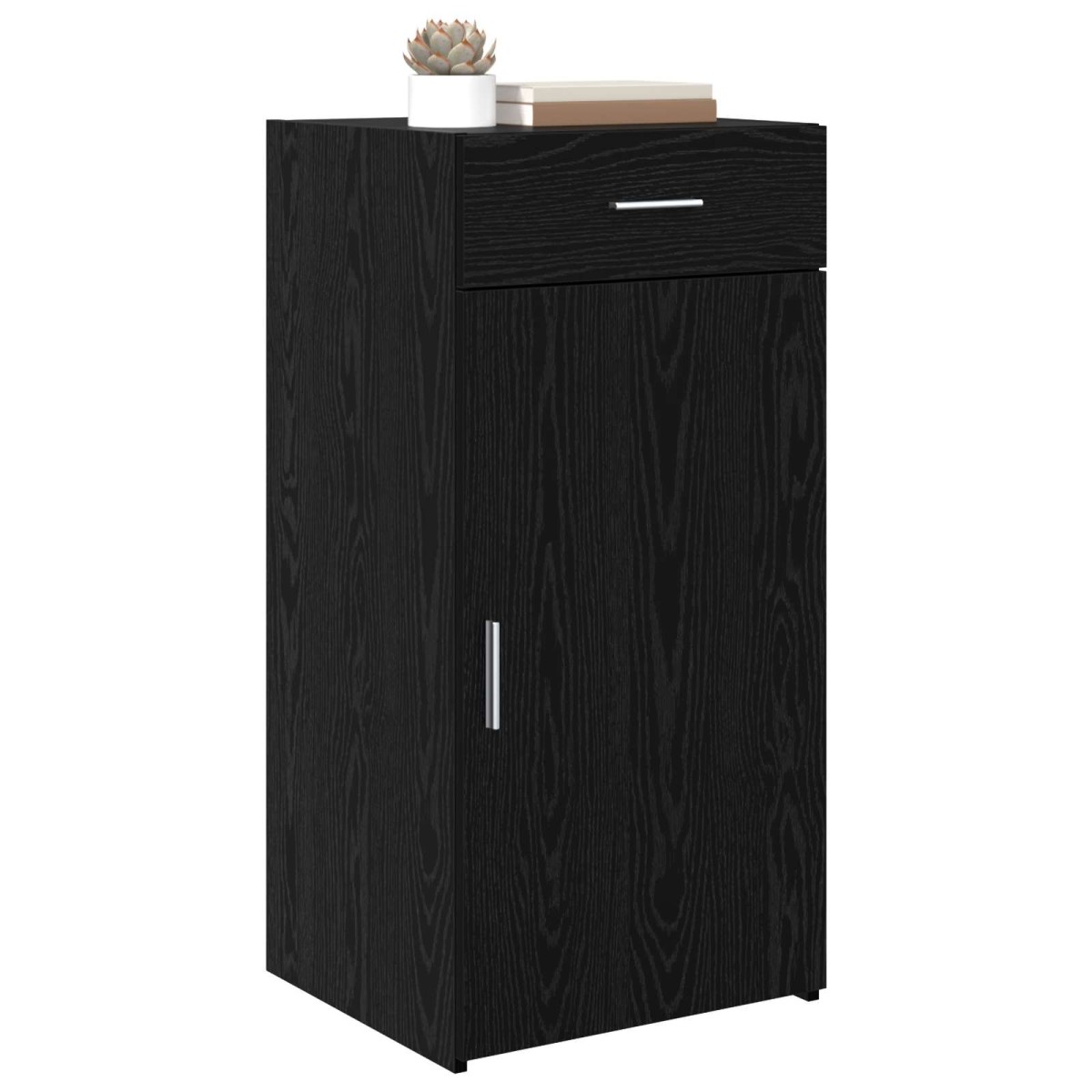 vidaXL Πλαϊνό γραφείο Μαύρη δρυς 45 x 42,5 x 93 εκ. Επεξεργασμένο Ξύλο