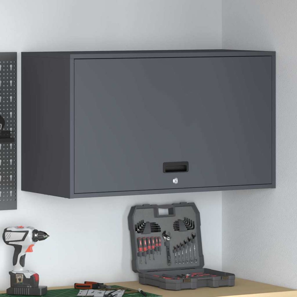 vidaXL Ντουλάπι τοίχου για γκαράζ Ανθρακί 90 x 40 x 53 εκ