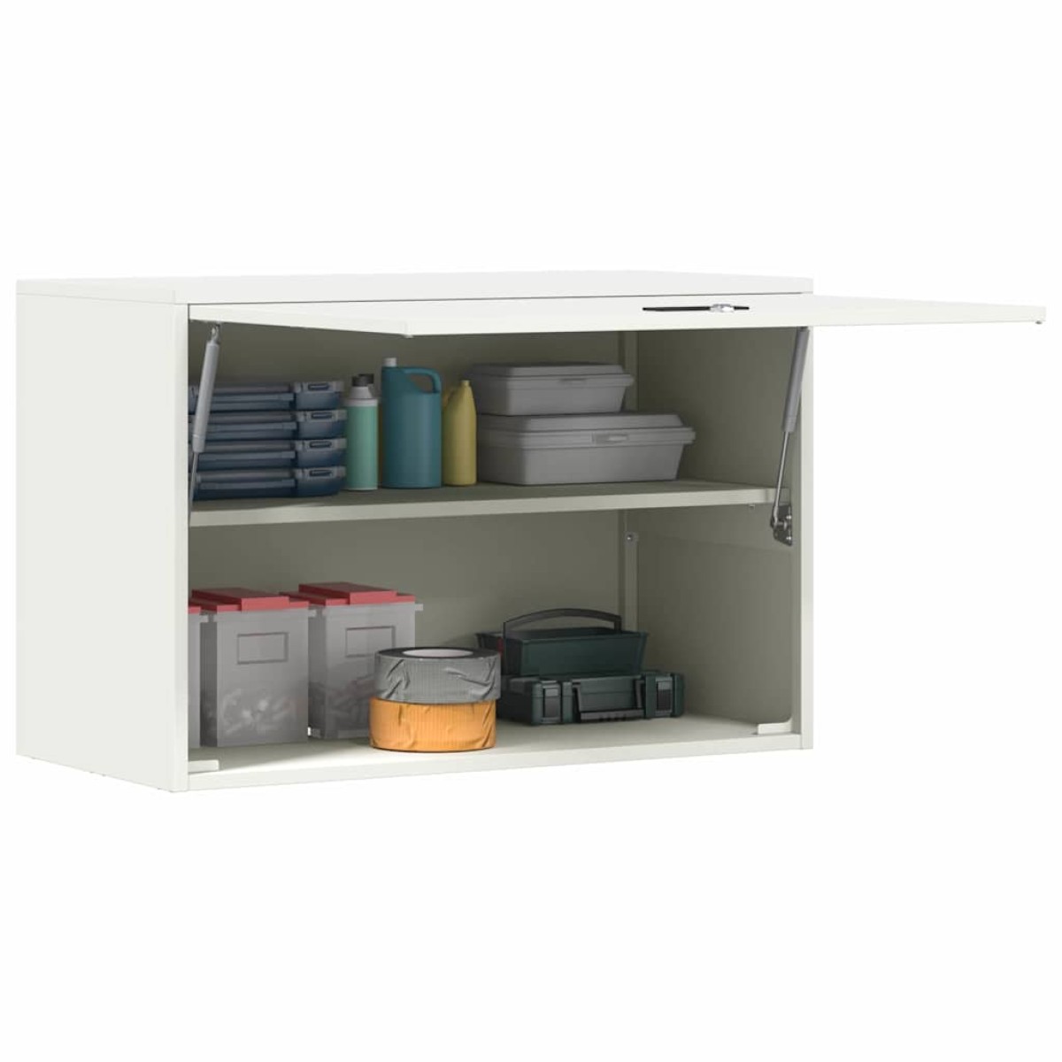 vidaXL Ντουλάπι τοίχου για γκαράζ Λευκό 80 x 40 x 53 εκ